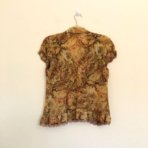 Vintage Robert Louis Snake Skin Print Skirt Set - Picture 4 of 7